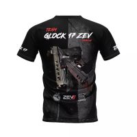 เสื้อพิมพ์ลาย Team Glock 17 ZEV ใหม่ล่าสุด เสื้อใส่ยิงปืน ผจญภัย แนวสปอร์ต เนื้อผ้าใส่สบาย แห้งเร็ว ไม่อมเหงื่อ9449