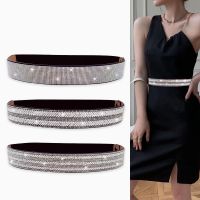 【CW】 Rhinestone Belts Elastic Corset Ladies Waist Stretch Cummerbunds Strass Waistband