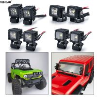 MIBIDAO ไฟหลังคารถ RC พร้อมที่ยึดโคมไฟ LED สปอตไลท์สำหรับ1/8 1/10 1/24แกน SCX10 SCX24 TRX4 D110 D90 TRX6