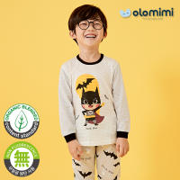 olomimi organic ชุดนอนเด็กลาย Dark man แขนยาว ขายาว