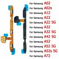 สำหรับ Samsung Galaxy A02 A02s A12 A22 A32 A42 A52 A52s A72ปุ่มปรับระดับเสียง5G ปุ่มเปิดปิดปุ่มด้านข้างใหม่สายเคเบิลงอได้สวิตช์ซ่อม