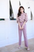 prettythingonme VivienPant -Rose Pink ชมพูเข้ม ขายาวทรงขาม้านิดๆ ผ้าญี่ปุ่นเนื้อดีมาก รีดจีบด้านหน้า ใส่แล้วผอมเพียวเก็บหุ่นทรงสวย มีกระเป๋าข้า