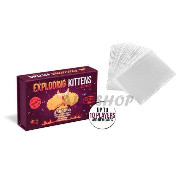 exploding-kittens-party-pack-board-game-ภาษาอังกฤษ-บอร์ดเกมแมวระเบิด-บอร์ดเกม-กระดาษพรีเมี่ยมเป็นลายตาราง-บริการเก็บเงินปลายทาง