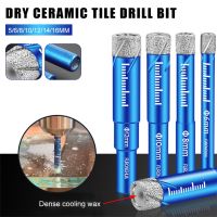 Diamond Dry Drill Bits with Wax Insert Cooling for Ceramic Tile Porcelain Marble Slate 5MM/6MM/8MM/10MM/12MM/14MM/16MM