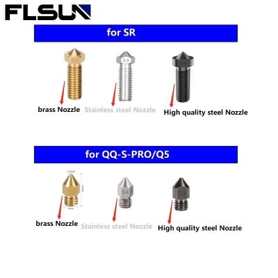 ✉✥ 10PCS/LOT Original FLSUN 3D Printer Super Racer Nozzles SR Hardened Steel Brass MK8 Extruder 0.4mm High Temperature Resistance