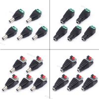 5pcs DC male female power connector 5.5*2.1mm plug positive negative to solderless pressure terminal LED wiring connector D1AG