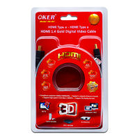 OKER HDMI V1.4 Gold Digital Video รุ่น HD-401 สายถัก 1.8เมตร