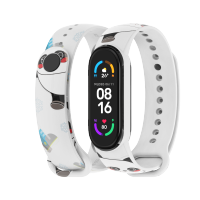 Strap For Xiaomi Mi Band 5 6 4 3 Silicone Sport Watch Graffiti Style Bracelet Replacement For Amazfi Band 5 Correa Wristband NFC Smartwatches