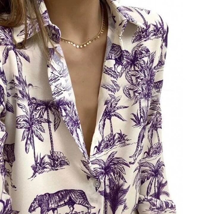 fashion-tiger-print-shirt-turn-down-collar-sleeve-loose-t-shirt-blusas-de-mujer