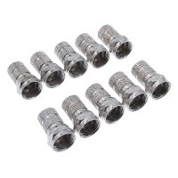 10 Pcs 75-5 F Type Coaxial Cable Connector Plugs Brass materials singnal Line connectors F connector