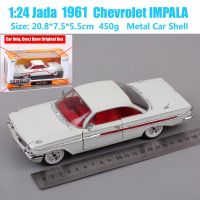 1:24คลาสสิค Jada สเกล1961 Chevrolet Impala รถเชฟวี่คูเป้รถแข่งโมเดลรถยนต์ยานพาหนะดายแคสของเล่นรูปขนาดย่อของสะสม