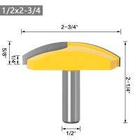 1ชิ้น1/2Quot; ก้าน12มม. ชามใหญ่เราเตอร์บิต-2.7Quot; รัศมี-2-3/4Quot; เครื่องมือตัดสำหรับงานไม้กว้าง