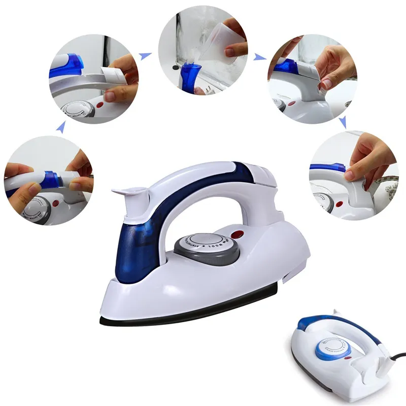 Wholesale Mini Portable Foldable Electric Steam Iron For Clothes With 3  Gears Baseplate Handheld Flatiron For Home Travelling From m.