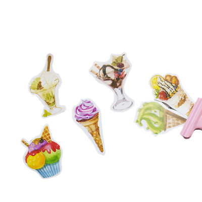 20pack Creative Kawaii Ice Cream Stickers Decor Diy Scrapbooking Label Seal Sticker Stationery Wholesale Free Shipping