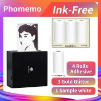 Phomemo M02 Printer Mini Portable Printer Thermal Pocket Sticker Print for Organizing Office Documents Work List Fax Paper Rolls