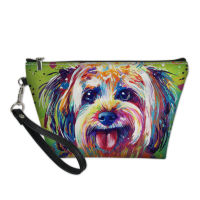 Cosmetic Bags for Ladies Animal Makeup Bag Youkshire Terrier Pattern Organizers Bags Cute Dog Make Up Pouch Toiletry Bag