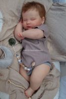 hot！【DT】✈۩  NPK 60CM Finished Sleeping boy As Picture Reborn Baby Hand Paint with skin