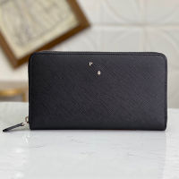 Top Designer High Quality Passport Bag Male Leather Wallet Long Zipper Cowhide Credit Card Bag Female Clutch Twill Mobile Phone