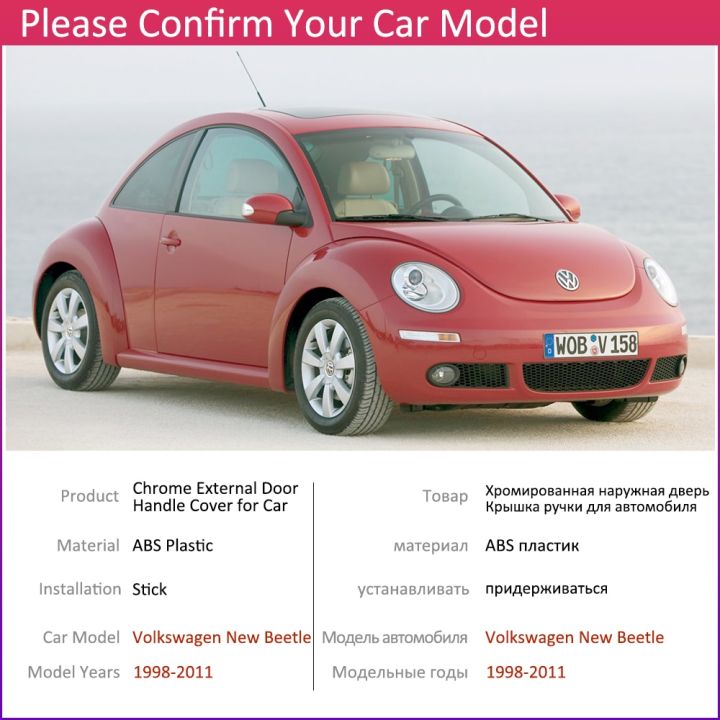 ใหม่-vw-สำหรับ-volkswagen-beetle-1998ชุดแต่งสติ๊กเกอร์ตกแต่งรถยนต์ฝาครอบที่จับประตูชุบโครเมียม2011-1999-2001-2003-2005-2007-2010