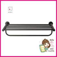 ชั้นวางพร้อมราว PRIME NR-94012-BA สีดำSHELVING UNIT WITH TOWEL RAIL PRIME NR-94012-BA BLACK **คุณภาพดี**