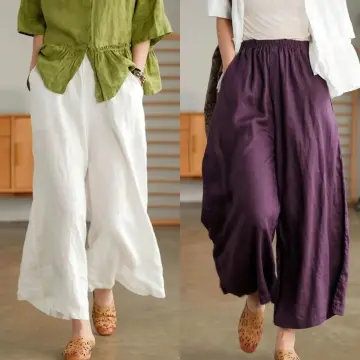 Women's loose Cotton linen Pants large size trousers plus size pants M-4XL