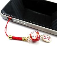 LIIEEN พวงกุญแจ ที่ห้อย ญี่ปุ่น สายโทรศัพท์ แมวนำโชค สายคล้องโทรศัพท์ อุปกรณ์เสริมสำหรับกระเป๋า