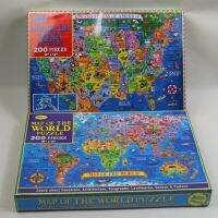 200 Pieces Geography Puzzle World Map Study Fidget Toy Child Paper Puzzle Wholesale Interesting Gift Item 2021