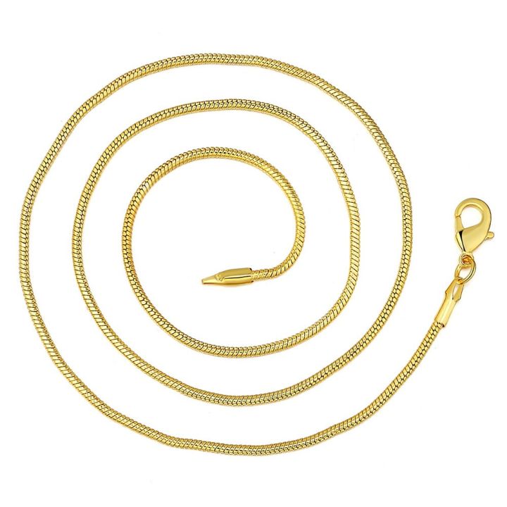 cw-16-to-30inch-beautiful-fashion-gold-color-round-2mm-snake-chain-pretty-for-men-women-necklace-jewelry-can-for-pendant-jshln043
