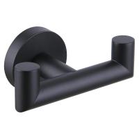 Glitter Star Shop Black Double Towel Hook Towel Rack Bathroom Stainless Steel Coat and Hat Hook Hooks Rails