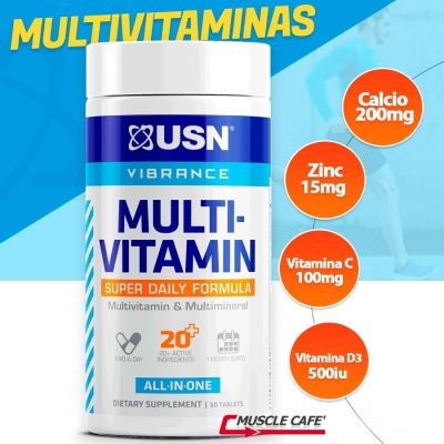 USN Multi-vitamin (60เม็ด)  วิตามินรวม บำรุงร่างกาย เพิ่มกล้าม ออกกำลังกาย