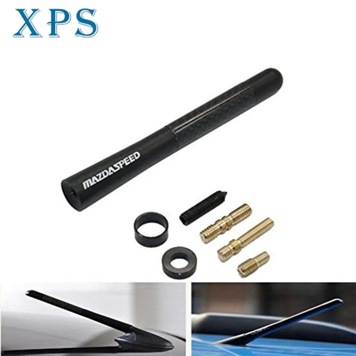 xps 12cm Carbon Fiber MAZDASPEED Radio FM Car Aerial Antenna For MAZDA