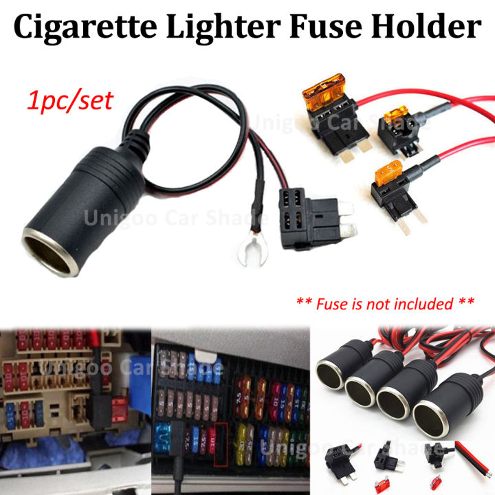 Car Cig Lighter Socket Plug With Fuse Holder Medium Standard Mini Low