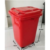 ถังขยะพลาสติก 60 ลิตร Wheelie bin ถังขยะมีล้อ ถังขยะสำหรับแยกขยะ