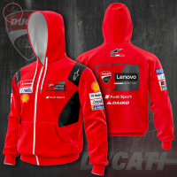 （ALL IN STOCK XZX）  Mens 3D Digital Print Hoodie Ducati Logo Racing Apparel Spring and Autumn New 2023 xxs-6xl 06  (Free customized name logo for private chat, can be changed with or without zipper)