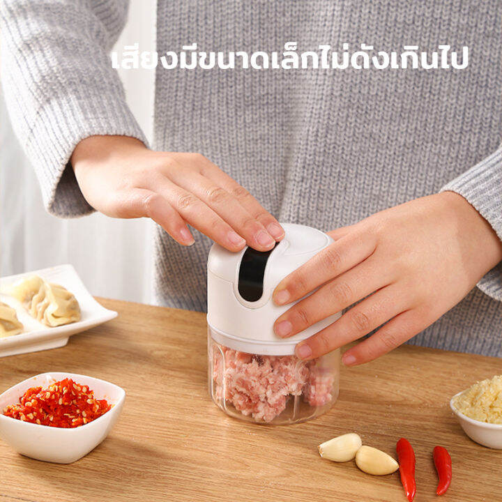 เครื่องปั่นกระเทียม-ชาร์จด้วยusb-ที่บดกระเทียมไฟฟ้า-มินิ-ไร้สาย-เครื่องบดมินิ-เครื่องบดกระเทียม-ปั่นหมู-พริก-284