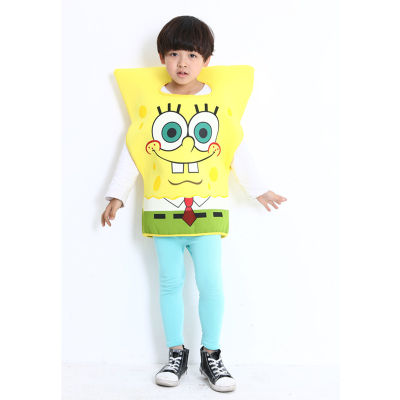 เด็กสีเหลือง SpongeBob Pai Daxing เครื่องแต่งกายปลาดาวคอสเพลย์ของเล่นการ์ตูนของขวัญสำหรับเด็ก