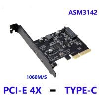 Pci E Pci 4x ต่อกับ Usb 3.1 Gen 2 10 Gbps ชิป Asm3142ขยาย2พอร์ต Type C พอร์ต15ขาเชื่อมต่อกับ Linux