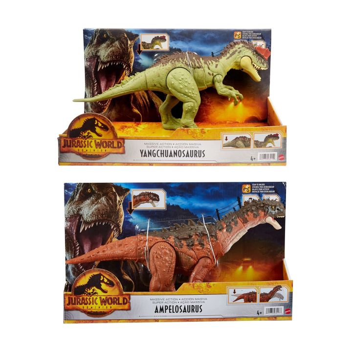 Jurassic World Toys Dominion Massive Action Yangchuanosaurus And Ampelosaurus Figure With Attack 1848