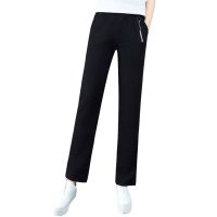 Spot parcel post Black Straight Pants Women 2023 New Spring and Autumn Loose Drooping Casual Wide-Leg Pants Long Pants High Waist Suit Pants