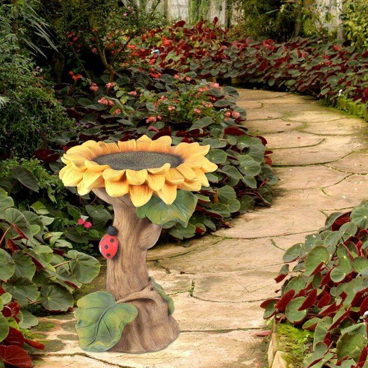 sunflower-bird-bath-garden-decoration-outdoor-yard-lawn-decor-art-ornaments