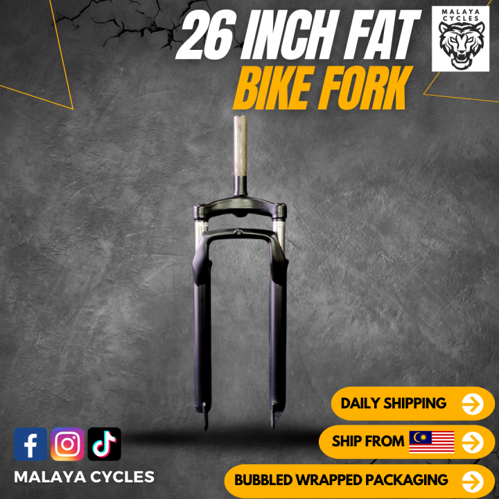 26*4.0" Mtb Fork Fat Bike Suspension Fork 100mm QR Beach Mountain