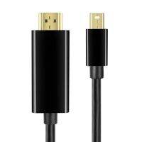 6ft Hdmi Hdtv สายฟ้าไปยังจอแสดงผลขนาดเล็กพอร์ต Minidp ยาว1.8เมตรสายเคเบิลอะแดปเตอร์ตะกั่วสำหรับ Macbkook Surface Pro Thinkpad