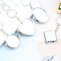 Metal Makeup Mirror Folding Vanity Mirror Keychain Mirror Portable Makeup Mirror DIY Makeup Mirror