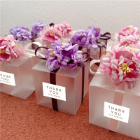 203050pcs Thank You for Coming Clear Tiffany Blue Ribbon Purple Artificial Flower Matte PVC es Wedding Pack of Dragees