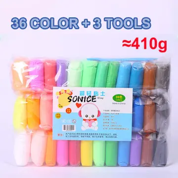 36 Colors Air Dry Clay Moulding Craft Clay Set for Kids with Tools  Children's DIY Toy Plasticine Clay Crystal Colorful Mud