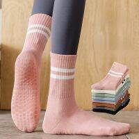 【YD】 Socks Cotton Mid-tube Bottom Non-slip Silicone Indoor gym Floor Pilates