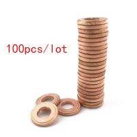 100pcs 7x15mm EURO III common rail injector nozzle copper pad gasket for diesel injector sealing diesel pump repair tool parts