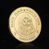 REPLICA Santa Claus Wishing Coin ของที่ระลึกของขวัญ Merry Christmas ตกแต่งเหรียญที่ระลึก-SYU STORE