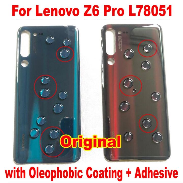 100-original-new-for-lenovo-z6-pro-l78051-glass-lid-back-battery-cover-housing-door-rear-case-with-camera-frame-adhesive