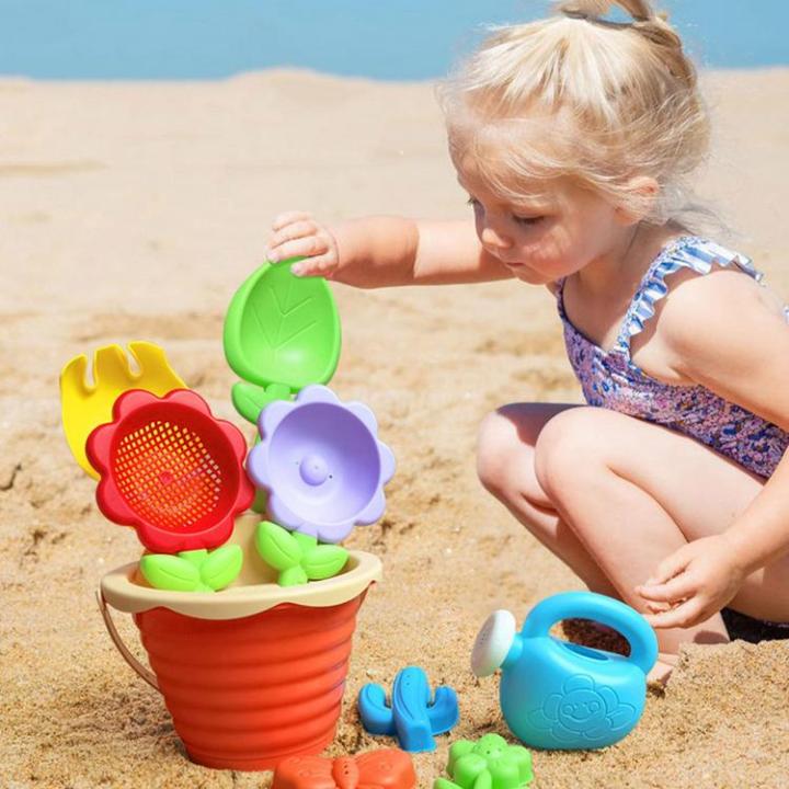 beach-sand-toys-10-pcs-cartoon-sand-toys-for-kids-summer-sand-bucket-and-shovels-set-sand-molds-sandbox-toys-travel-sand-toys-for-beach-backyard-everyone